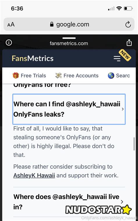 hawaii onlyfans leaks|Ashleykhawaii 2